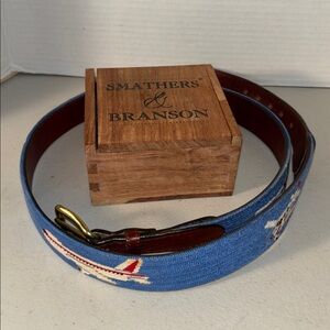 Smathers & Branson Size 40 aviation needle point belt with box